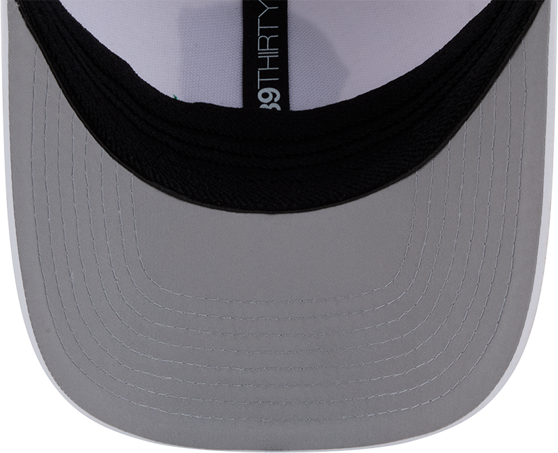 Chicago Cubs New Era M-Crown 39Thirty Alternate 2 Metallic White Performance Flex Fit Hat Official Team Hat Sports Fan Cap Official MLB Team Hat