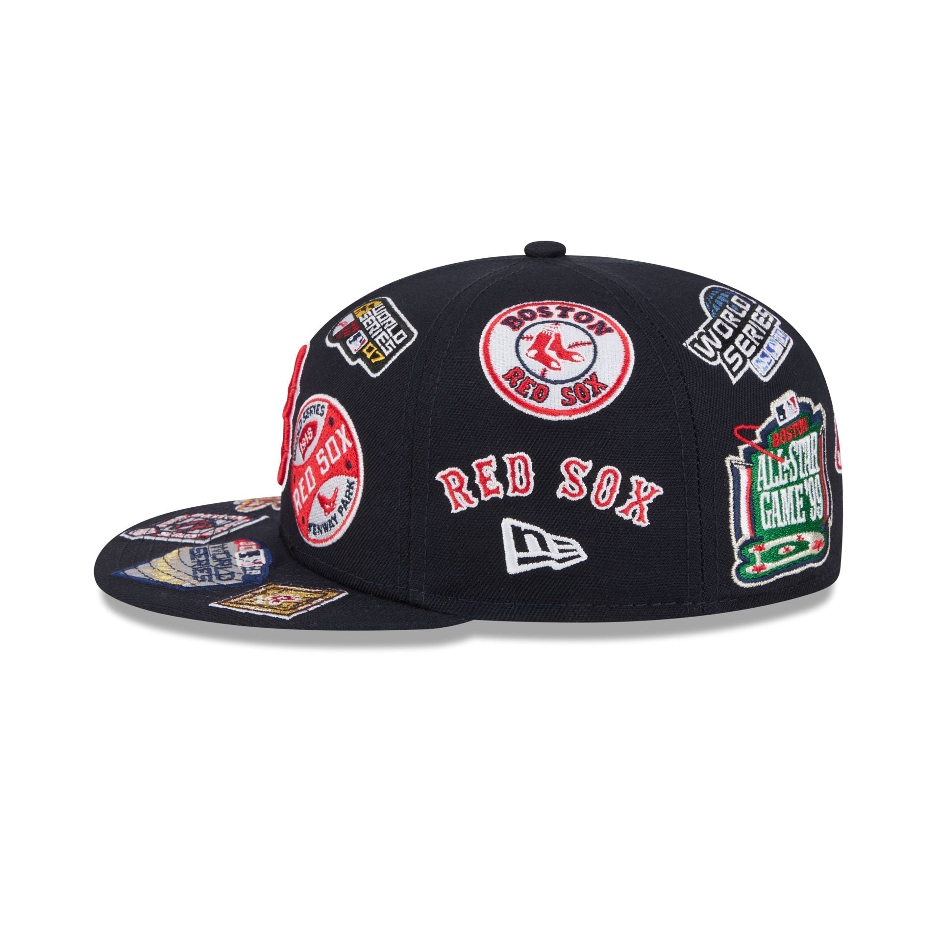 Boston Red Sox MLB All Over Patch 59FIFTY New Era Official Team Hat Sports Fan Cap Official MLB Team Hat Baseball Fan Cap