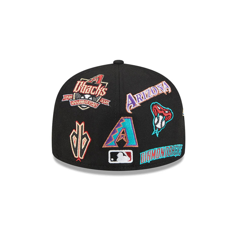 Arizona Diamondbacks MLB All Over Patch 59FIFTY Fitted New Era Official Team Hat Sports Fan Cap Official MLB Team Hat Baseball Fan Cap