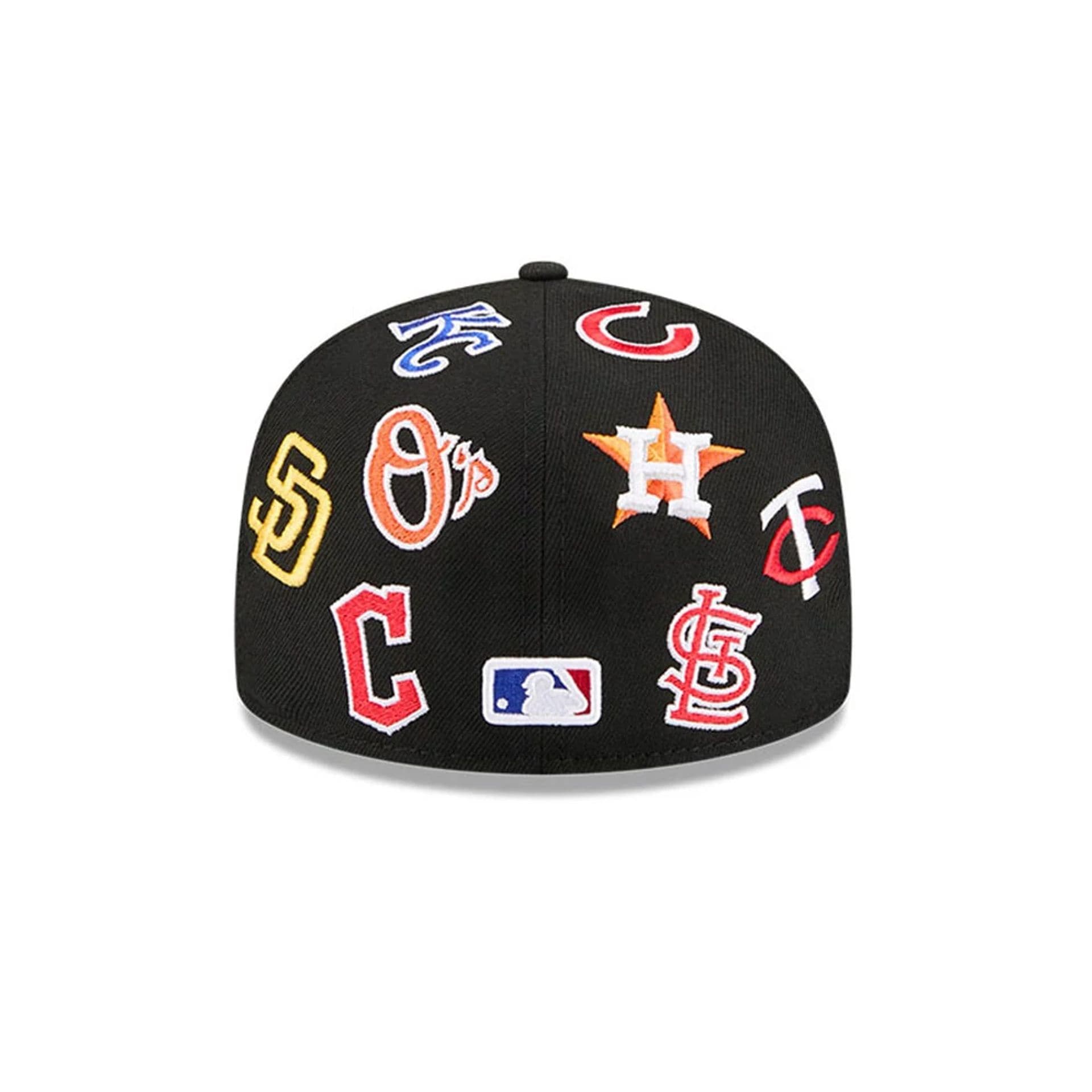 MLB All Over Patch 59FIFTY Fitted New Era Black Official Team Hat Sports Fan Cap Official MLB Team Hat Baseball Fan Cap