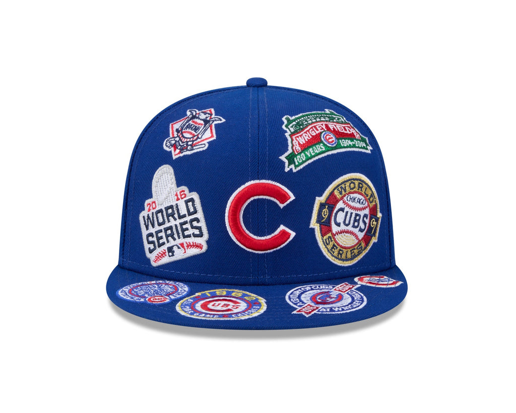 Chicago Cubs MLB All Over Patch 59FIFTY Fitted New Era Official Team Hat Sports Fan Cap Official MLB Team Hat Baseball Fan Cap