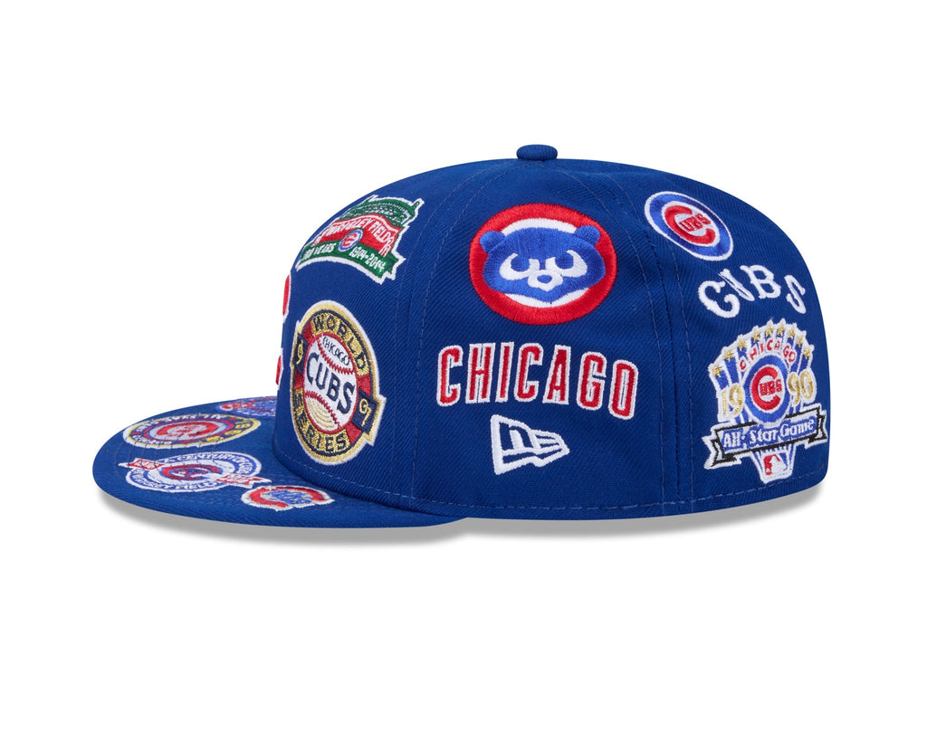 Chicago Cubs MLB All Over Patch 59FIFTY Fitted New Era Official Team Hat Sports Fan Cap Official MLB Team Hat Baseball Fan Cap