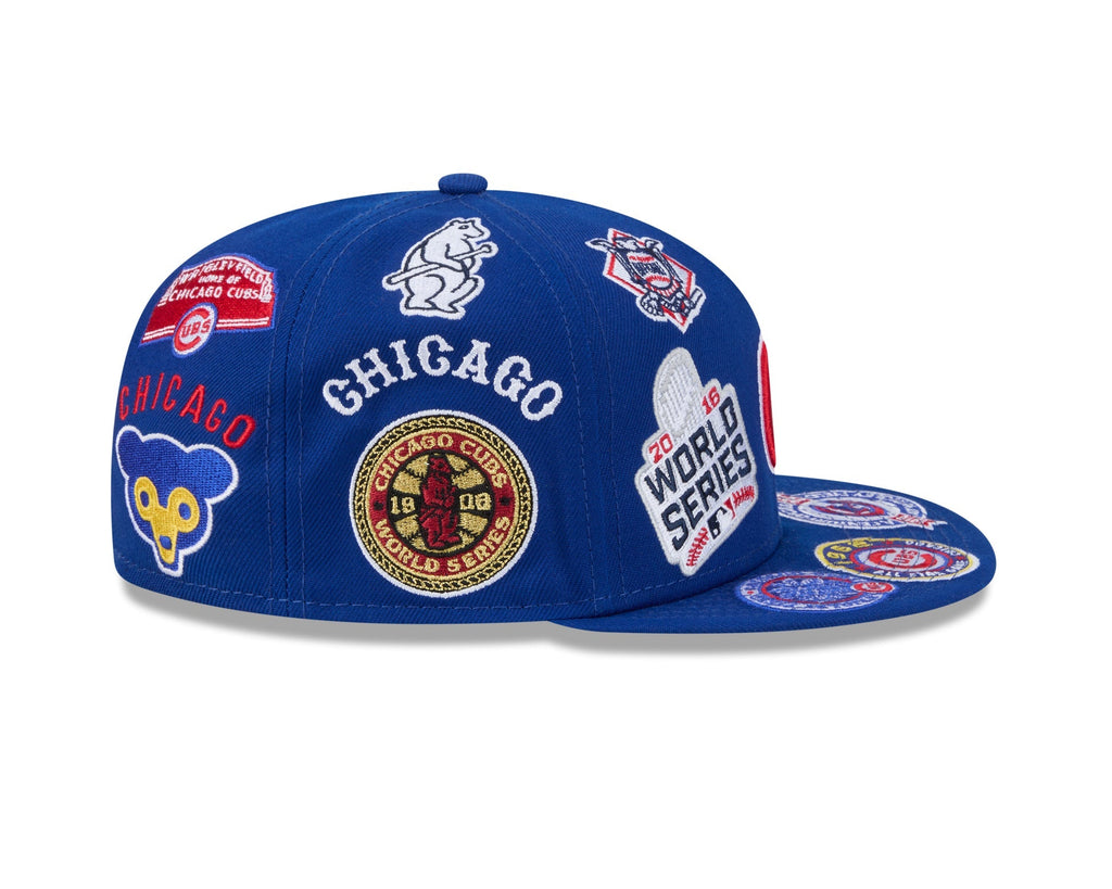 Chicago Cubs MLB All Over Patch 59FIFTY Fitted New Era Official Team Hat Sports Fan Cap Official MLB Team Hat Baseball Fan Cap