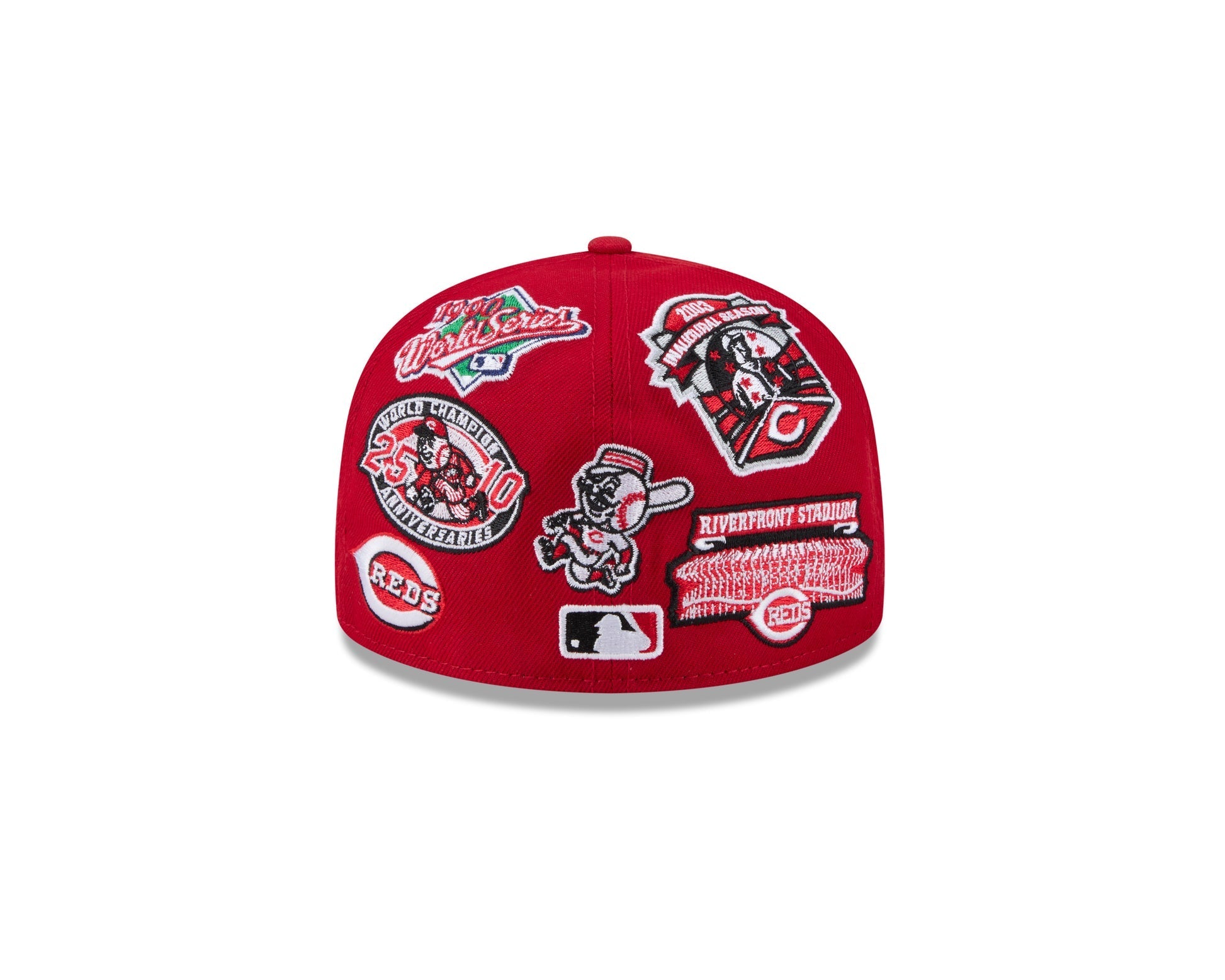 Cincinnati Reds MLB All Over Patch 59FIFTY Fitted New Era Official Team Hat Sports Fan Cap Official MLB Team Hat Baseball Fan Cap