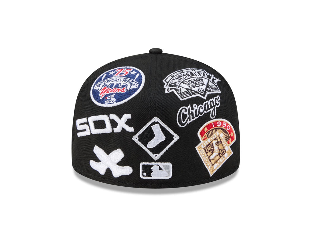 Chicago White Sox MLB All Over Patch 59FIFTY New Era Official Team Hat Sports Fan Cap Official MLB Team Hat Baseball Fan Cap
