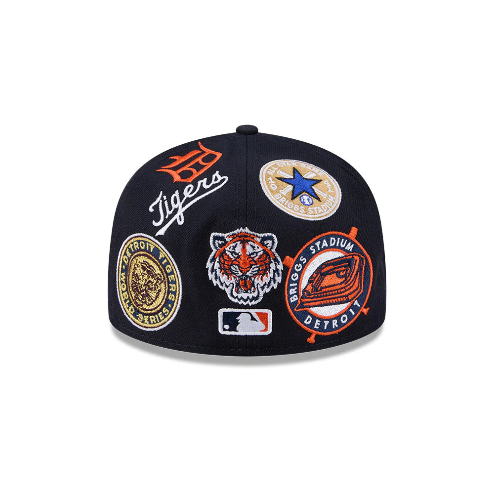 Detroit Tigers MLB All Over Patch 59FIFTY New Era Official Team Hat Sports Fan Cap Official MLB Team Hat Baseball Fan Cap