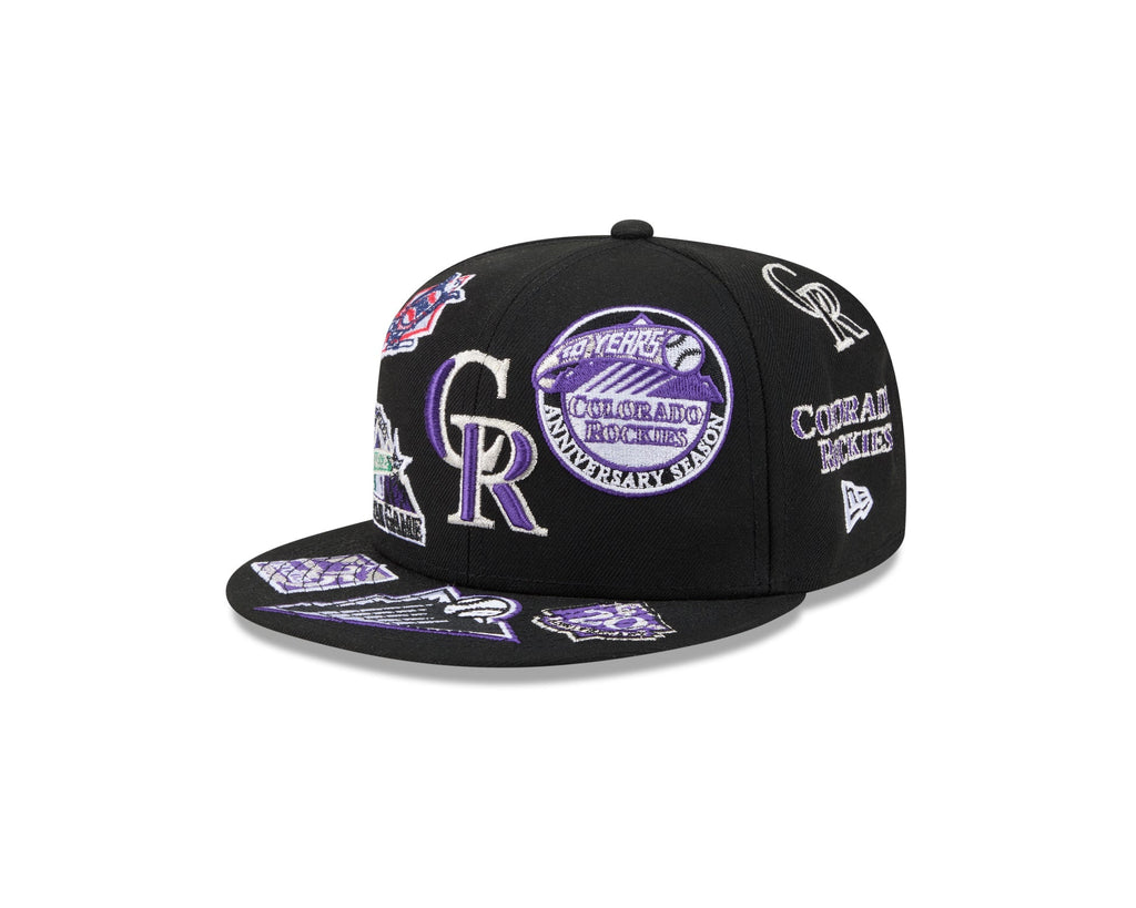 Colorado Rockies MLB All Over Patch 59FIFTY Fitted New Era Official Team Hat Sports Fan Cap Official MLB Team Hat Baseball Fan Cap