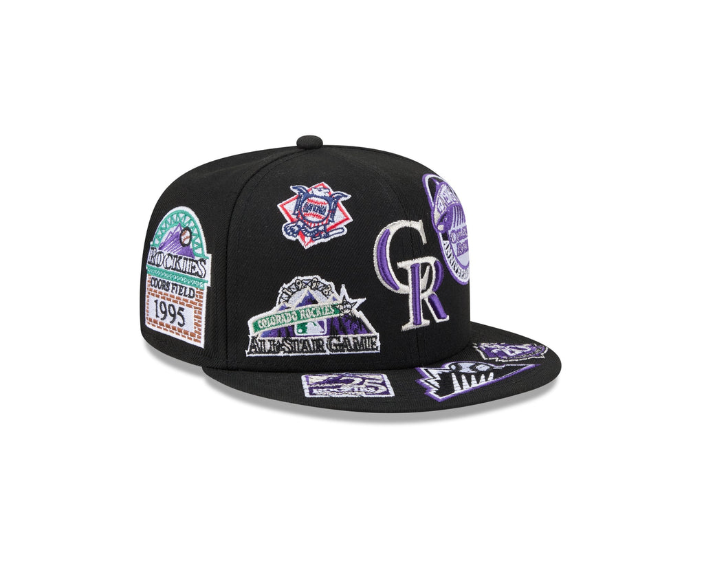 Colorado Rockies MLB All Over Patch 59FIFTY Fitted New Era Official Team Hat Sports Fan Cap Official MLB Team Hat Baseball Fan Cap