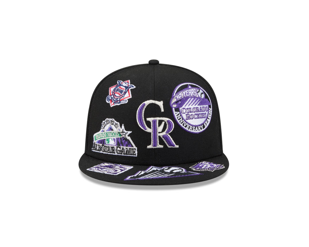 Colorado Rockies MLB All Over Patch 59FIFTY Fitted New Era Official Team Hat Sports Fan Cap Official MLB Team Hat Baseball Fan Cap