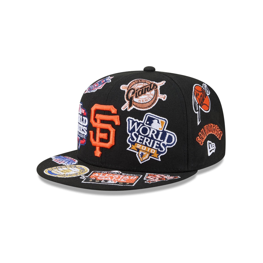 San Francisco Giants MLB All Over Patch 59FIFTY Fitted New Era Official Team Hat Sports Fan Cap Official MLB Team Hat Baseball Fan Cap