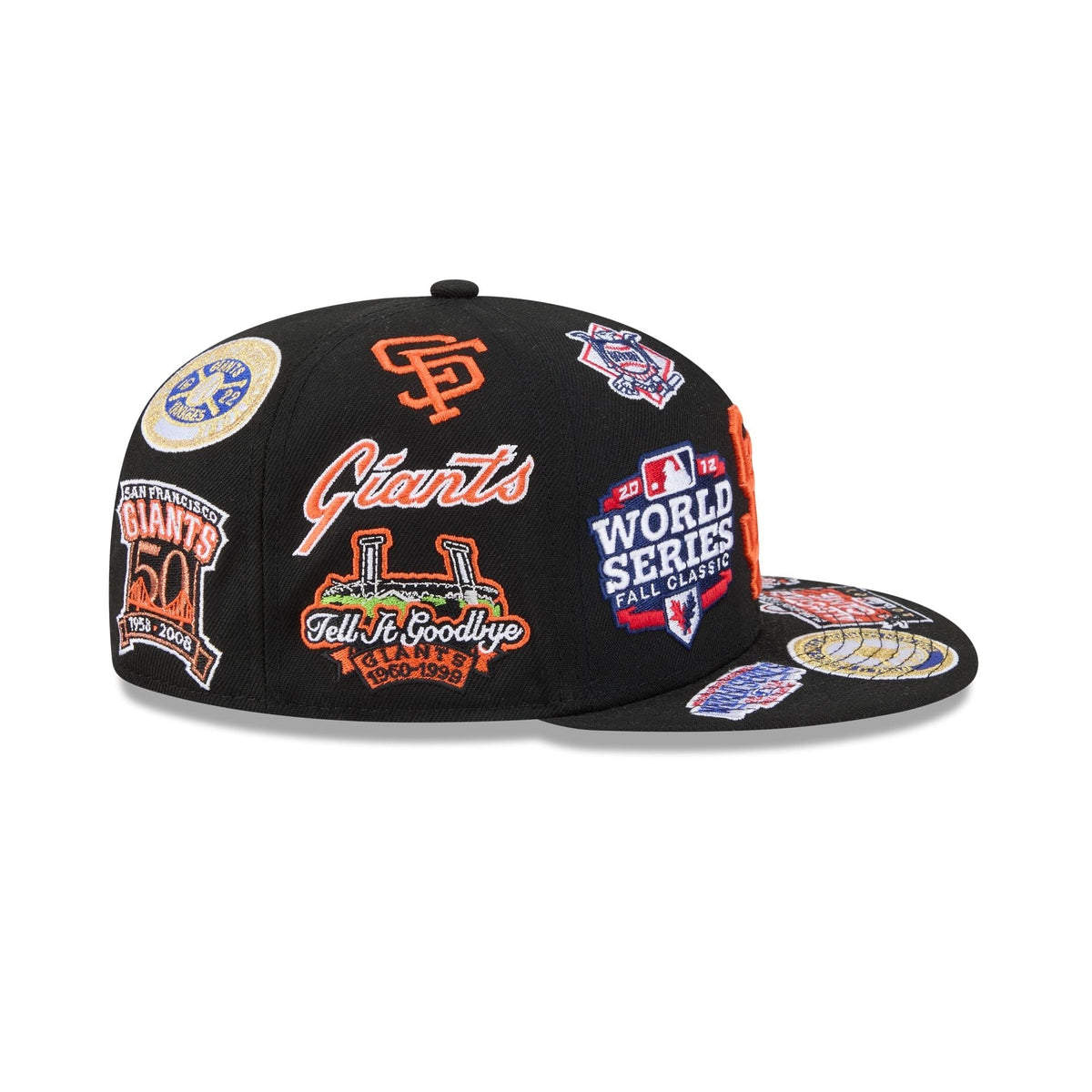 San Francisco Giants MLB All Over Patch 59FIFTY Fitted New Era Official Team Hat Sports Fan Cap Official MLB Team Hat Baseball Fan Cap