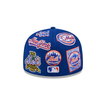 New York Mets MLB All Over Patch 59FIFTY Fitted New Era Official Team Hat Sports Fan Cap Official MLB Team Hat Baseball Fan Cap