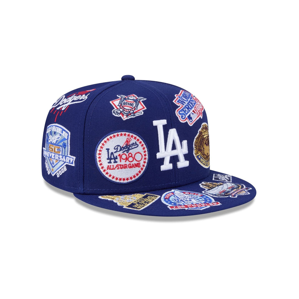 Los Angeles Dodgers MLB All Over Patch 59FIFTY New Era Fitted Official Team Hat Sports Fan Cap Official MLB Team Hat Baseball Fan Cap