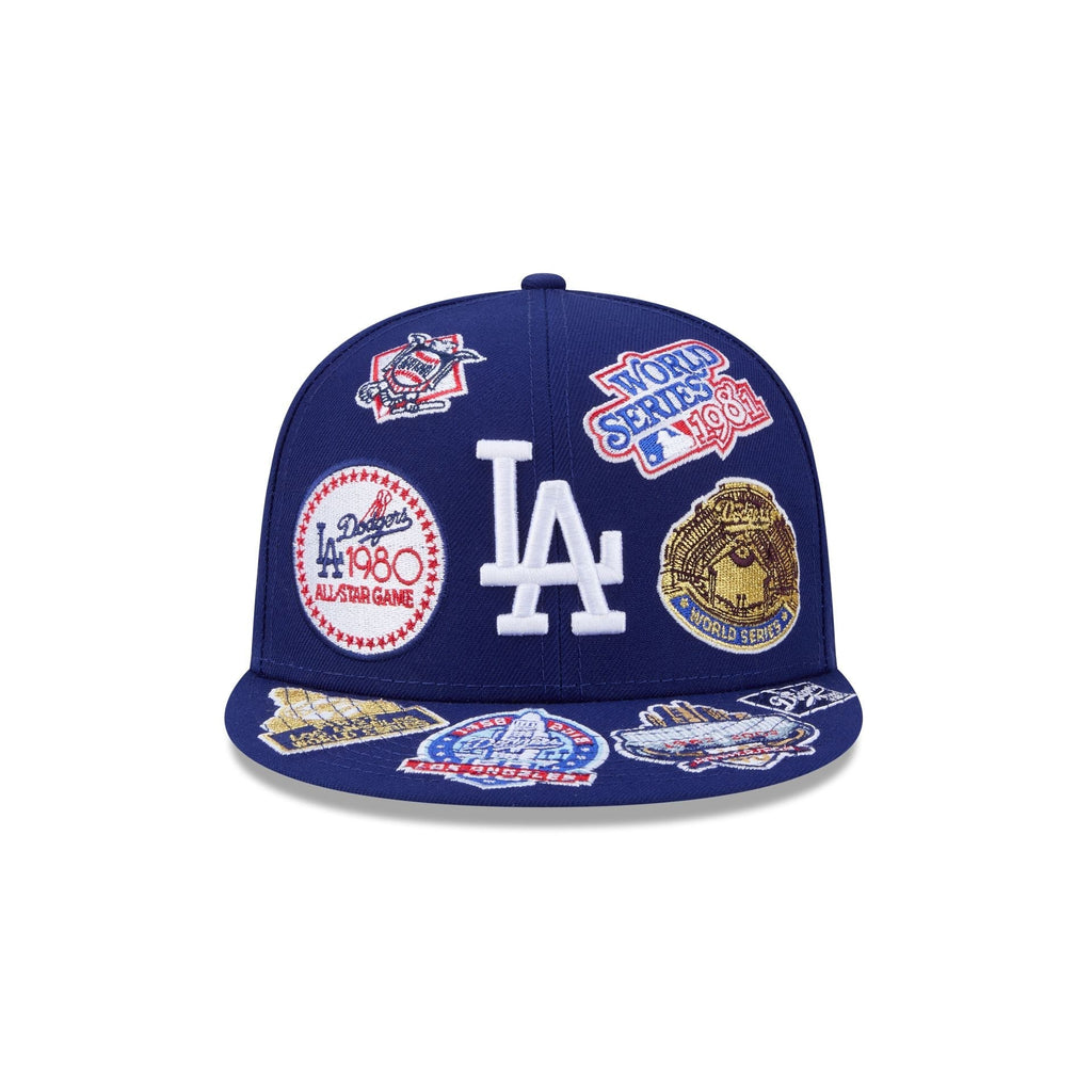 Los Angeles Dodgers MLB All Over Patch 59FIFTY New Era Fitted Official Team Hat Sports Fan Cap Official MLB Team Hat Baseball Fan Cap