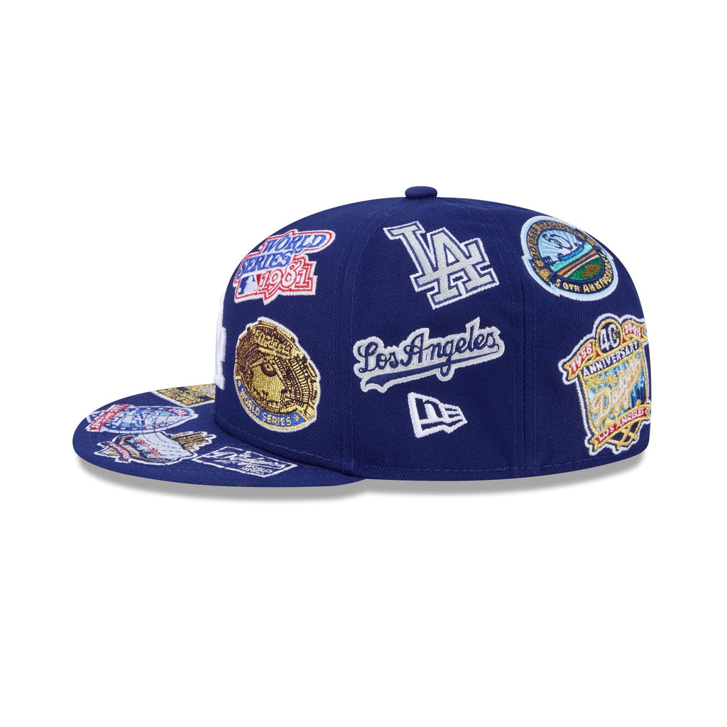 Los Angeles Dodgers MLB All Over Patch 59FIFTY New Era Fitted Official Team Hat Sports Fan Cap Official MLB Team Hat Baseball Fan Cap