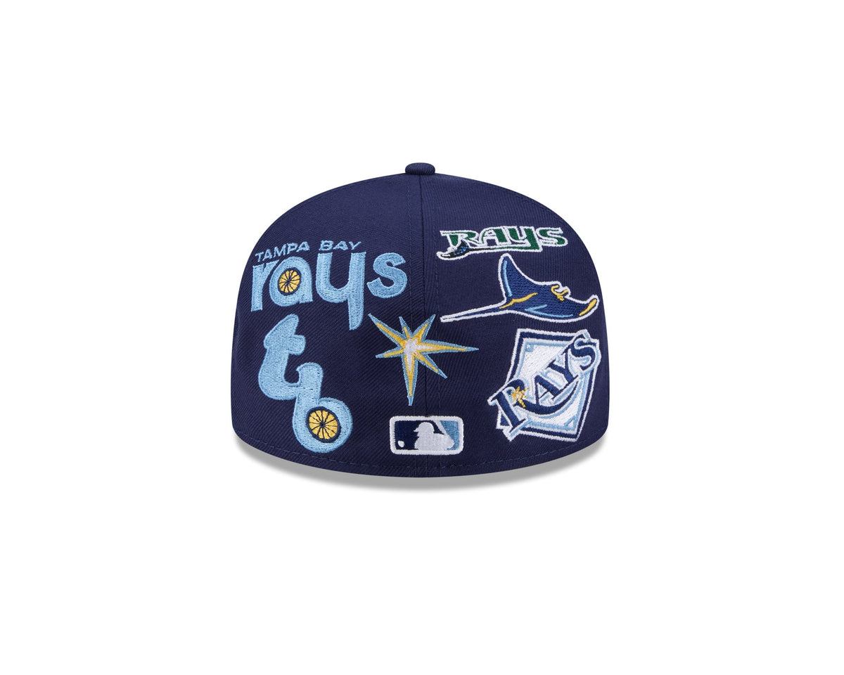 Tampa Bay Rays MLB All Over Patch 59FIFTY Fitted New Era Official Team Hat Sports Fan Cap Official MLB Team Hat Baseball Fan Cap