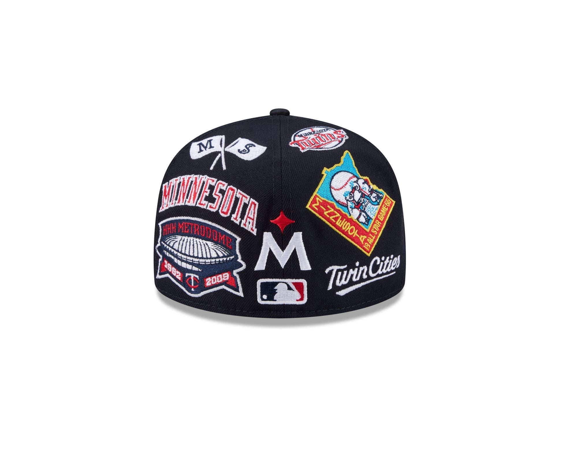 Minnesota Twins MLB All Over Patch 59FIFTY Fitted New Era Official Team Hat Sports Fan Cap Official MLB Team Hat Baseball Fan Cap