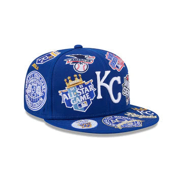 Kansas Royals MLB All Over Patch 59FIFTY Fitted New Era Official Team Hat Sports Fan Cap Official MLB Team Hat Baseball Fan Cap