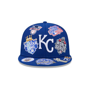 Kansas Royals MLB All Over Patch 59FIFTY Fitted New Era Official Team Hat Sports Fan Cap Official MLB Team Hat Baseball Fan Cap