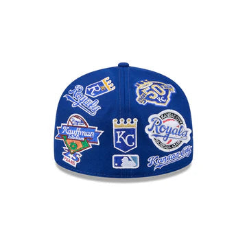 Kansas Royals MLB All Over Patch 59FIFTY Fitted New Era Official Team Hat Sports Fan Cap Official MLB Team Hat Baseball Fan Cap