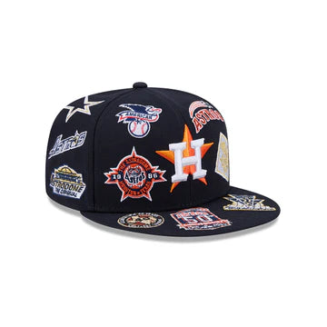Houston Astros MLB All Over Patch 59FIFTY Fitted New Era Official Team Hat Sports Fan Cap Official MLB Team Hat Baseball Fan Cap