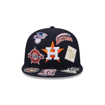 Houston Astros MLB All Over Patch 59FIFTY Fitted New Era Official Team Hat Sports Fan Cap Official MLB Team Hat Baseball Fan Cap