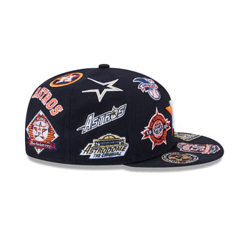 Houston Astros MLB All Over Patch 59FIFTY Fitted New Era Official Team Hat Sports Fan Cap Official MLB Team Hat Baseball Fan Cap