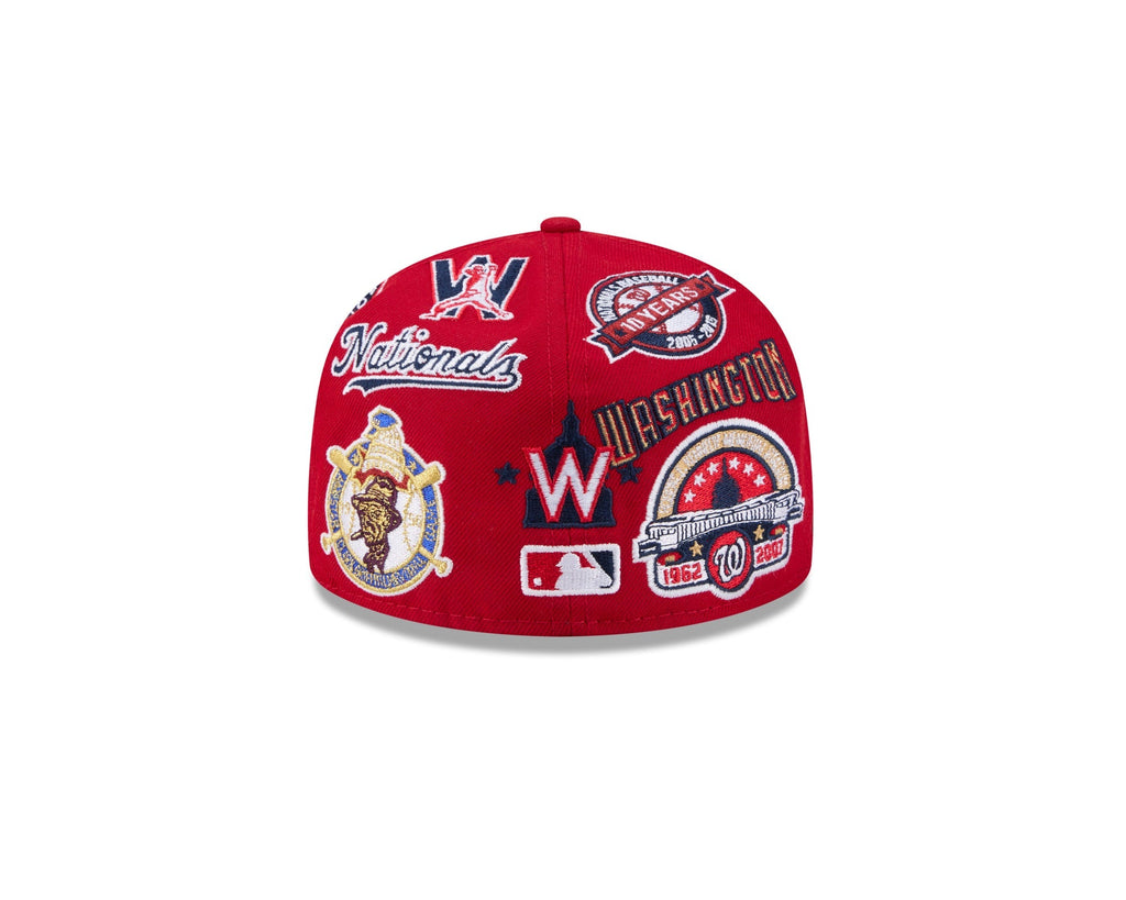 Washington Nationals MLB All Over Patch 59FIFTY Fitted New Era Official Team Hat Sports Fan Cap Official MLB Team Hat Baseball Fan Cap