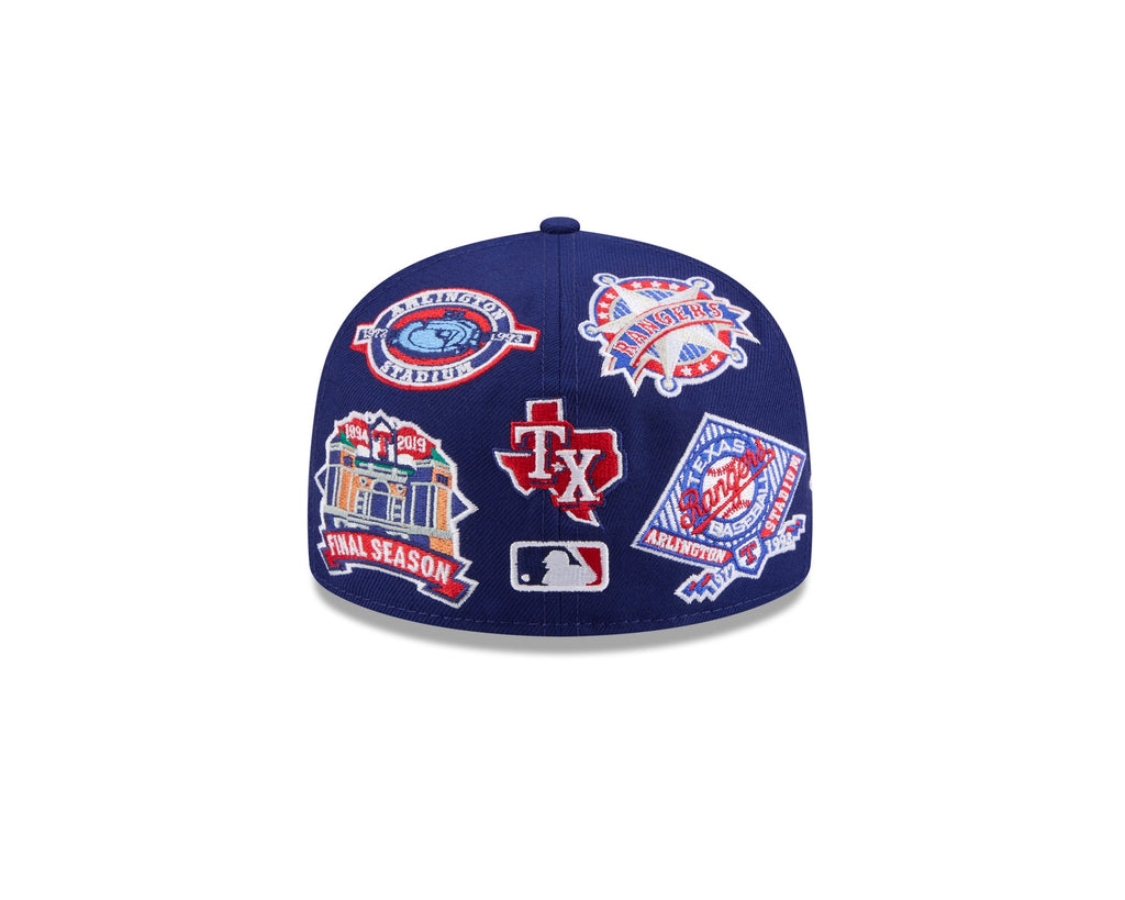Texas Rangers MLB All Over Patch 59FIFTY Fitted New Era Official Team Hat Sports Fan Cap Official MLB Team Hat Baseball Fan Cap