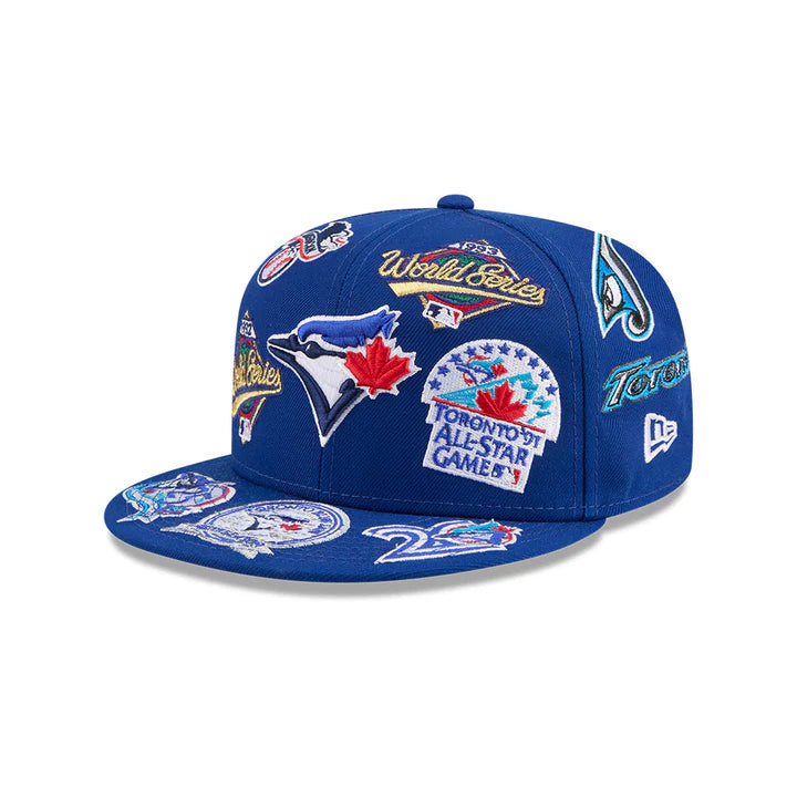 Toronto Blue Jays MLB All Over Patch 59FIFTY New Era Official Team Hat Sports Fan Cap Official MLB Team Hat Baseball Fan Cap