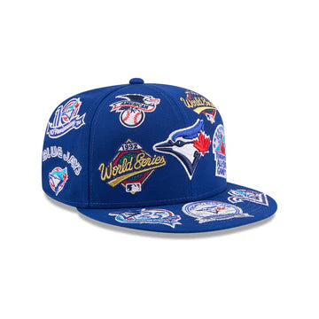 Toronto Blue Jays MLB All Over Patch 59FIFTY New Era Official Team Hat Sports Fan Cap Official MLB Team Hat Baseball Fan Cap