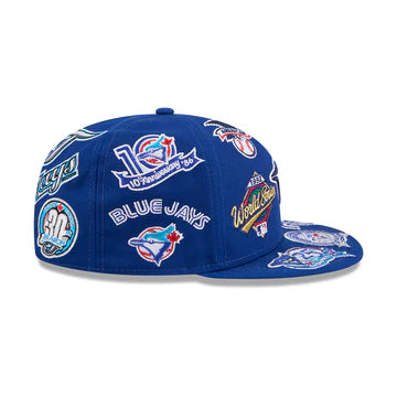 Toronto Blue Jays MLB All Over Patch 59FIFTY New Era Official Team Hat Sports Fan Cap Official MLB Team Hat Baseball Fan Cap