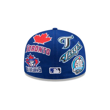 Toronto Blue Jays MLB All Over Patch 59FIFTY New Era Official Team Hat Sports Fan Cap Official MLB Team Hat Baseball Fan Cap