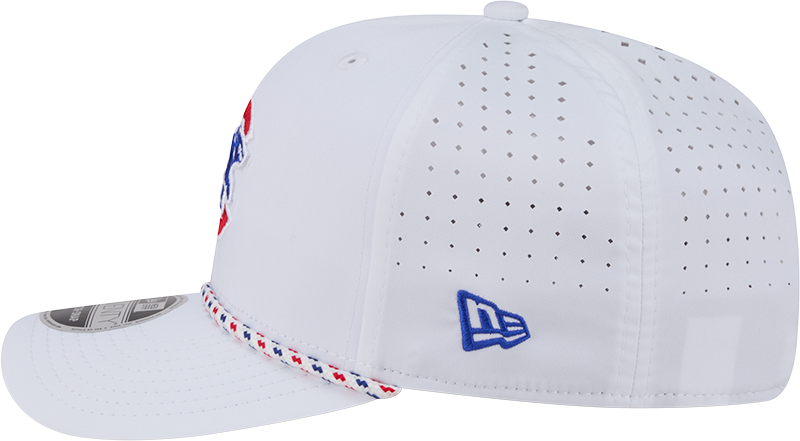 Chicago Cubs New Era White Sport Rope 9SEVENTY Stretch Snap Adjustable Hat-Walking Bear Official Team Hat Sports Fan Cap Official MLB Team Hat