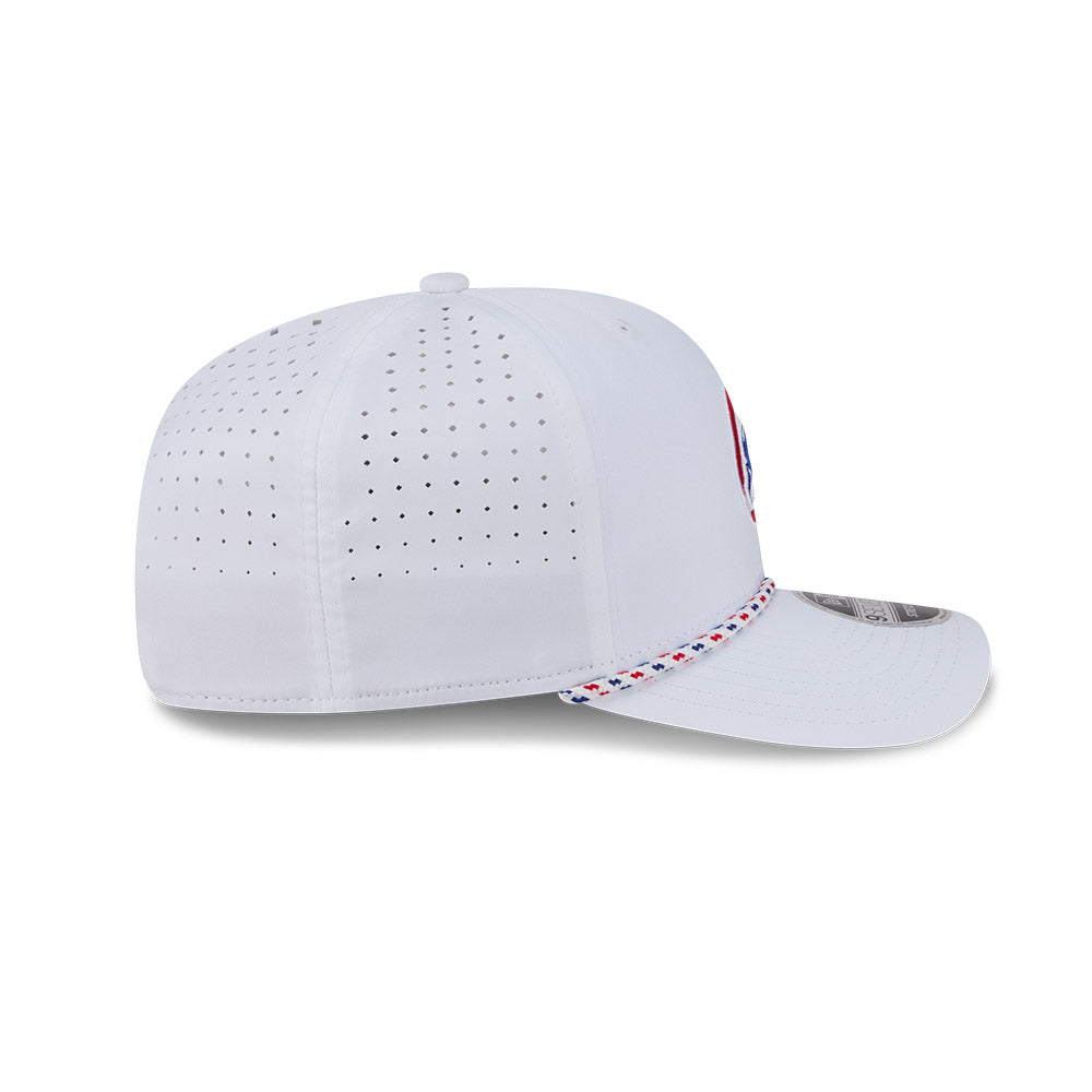 Chicago Cubs New Era White Sport Rope 9SEVENTY Stretch Snap Adjustable Hat-Walking Bear Official Team Hat Sports Fan Cap Official MLB Team Hat
