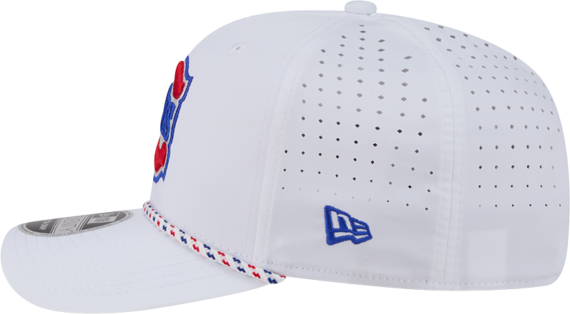 Chicago Cubs New Era 2nd Alternate White Sport Rope 9SEVENTY Stretch Snap Adjustable Hat Official Team Hat Sports Fan Cap Official MLB Team Hat