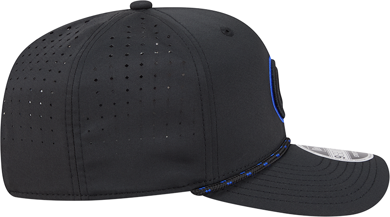 Chicago Cubs New Era Black Bullseye Sport Rope 9SEVENTY Stretch Snap Adjustable Hat Official Team Hat Sports Fan Cap Official MLB Team Hat Baseball