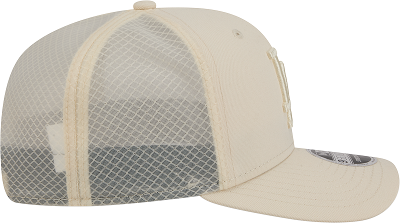 Men s Los Angeles Dodgers New Era Light Beige Color Pack 9SEVENTY Trucker Adjustable Hat Official Team Hat Sports Fan Cap Official MLB Team Hat