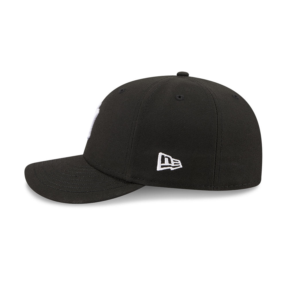 New York Yankees MLB Waves 59FIFTY Fitted New Era Black White Official Team Hat Sports Fan Cap Official MLB Team Hat Baseball Fan Cap