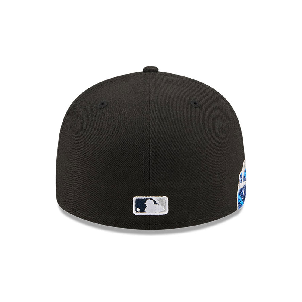 New York Yankees MLB Waves 59FIFTY Fitted New Era Black White Official Team Hat Sports Fan Cap Official MLB Team Hat Baseball Fan Cap