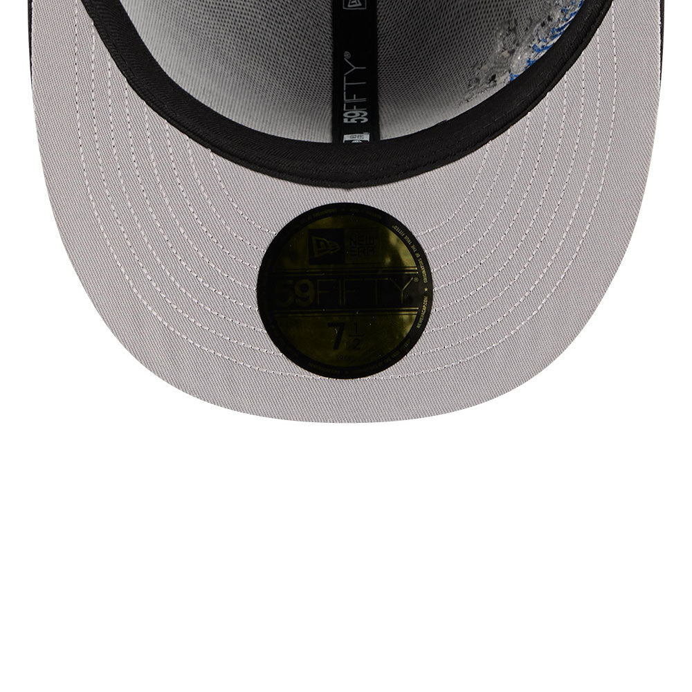 New York Yankees MLB Waves 59FIFTY Fitted New Era Black White Official Team Hat Sports Fan Cap Official MLB Team Hat Baseball Fan Cap