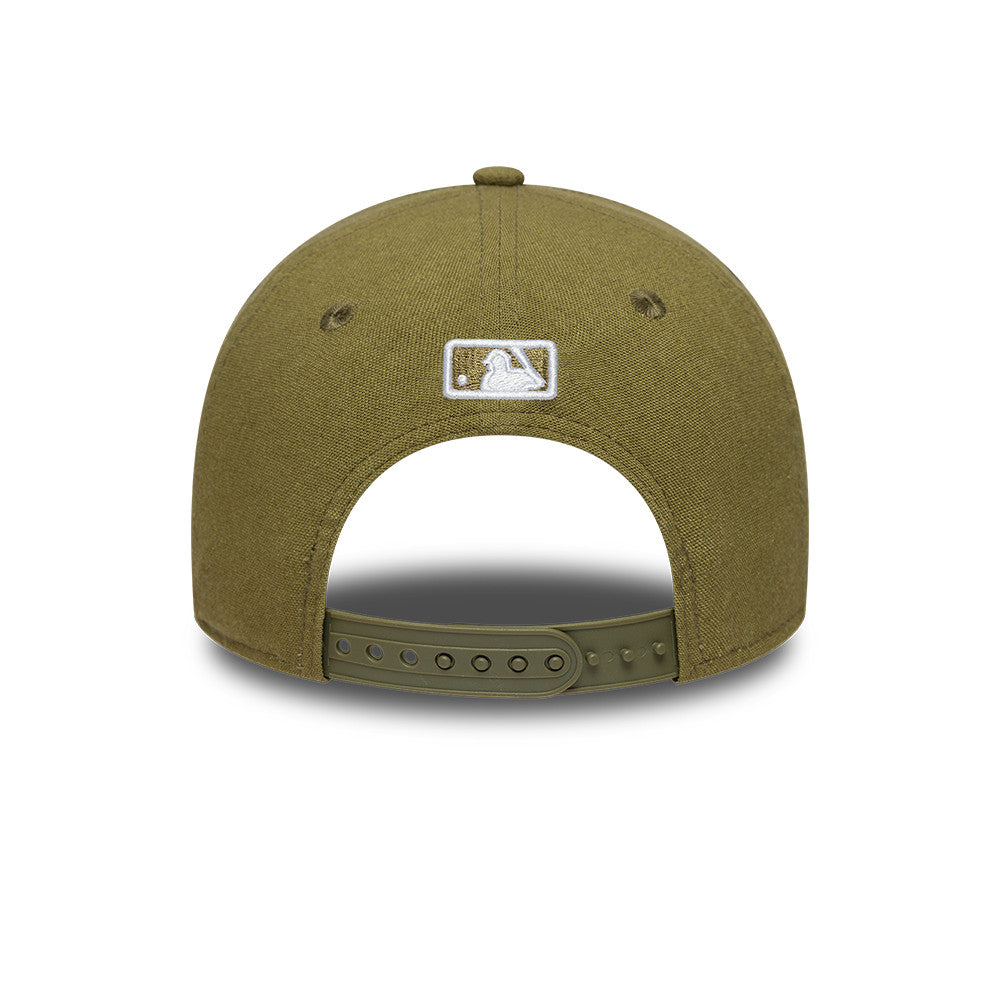 Los Angeles Dodgers MLB Linnen 9FORTY M Crown Snapback New Era Olive Official Team Hat Sports Fan Cap Official MLB Team Hat Baseball Fan Cap