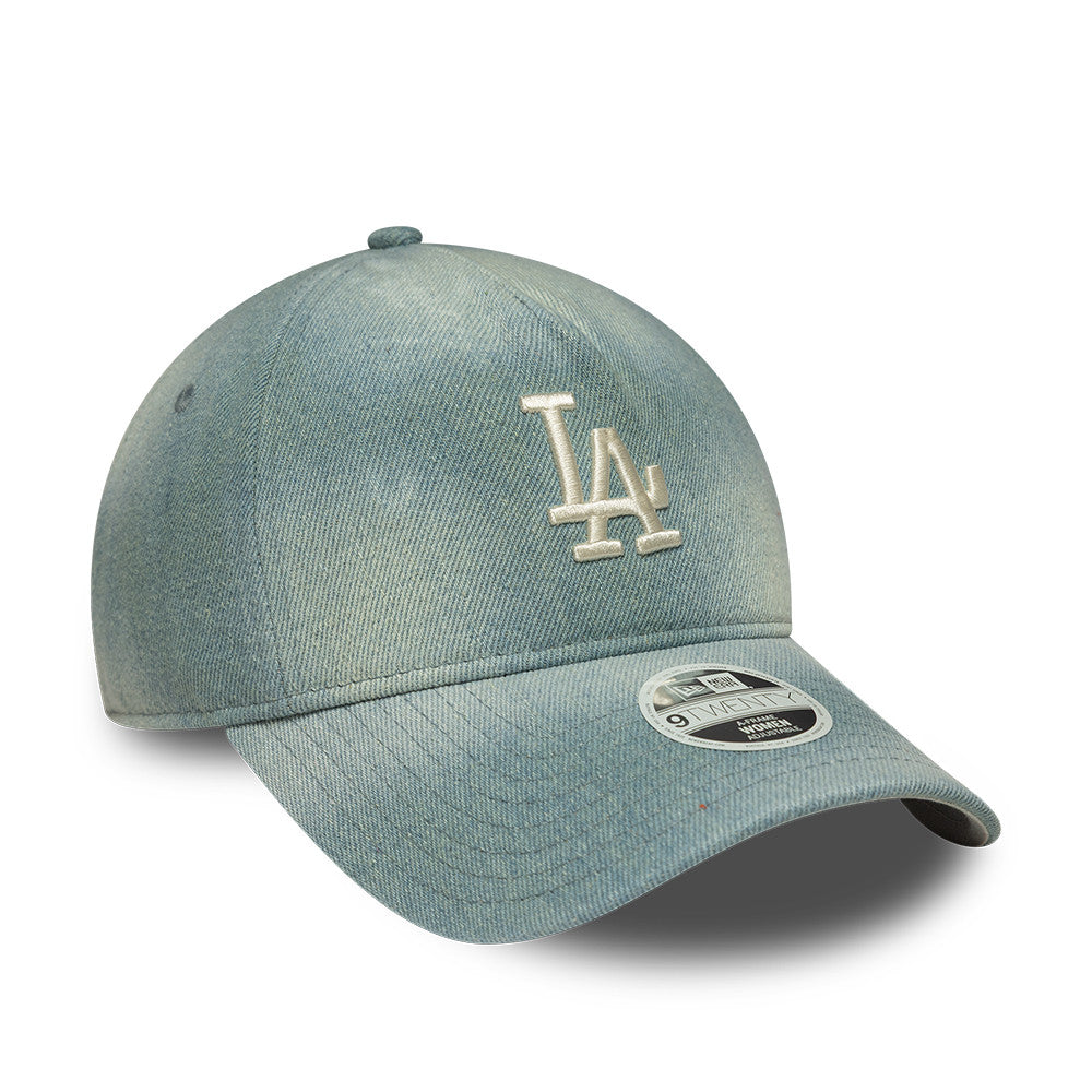 Los Angeles Dodgers MLB Womens Aframe 9Twenty Strapback New Era Denim Official Team Hat Sports Fan Cap Official MLB Team Hat Baseball Fan Cap