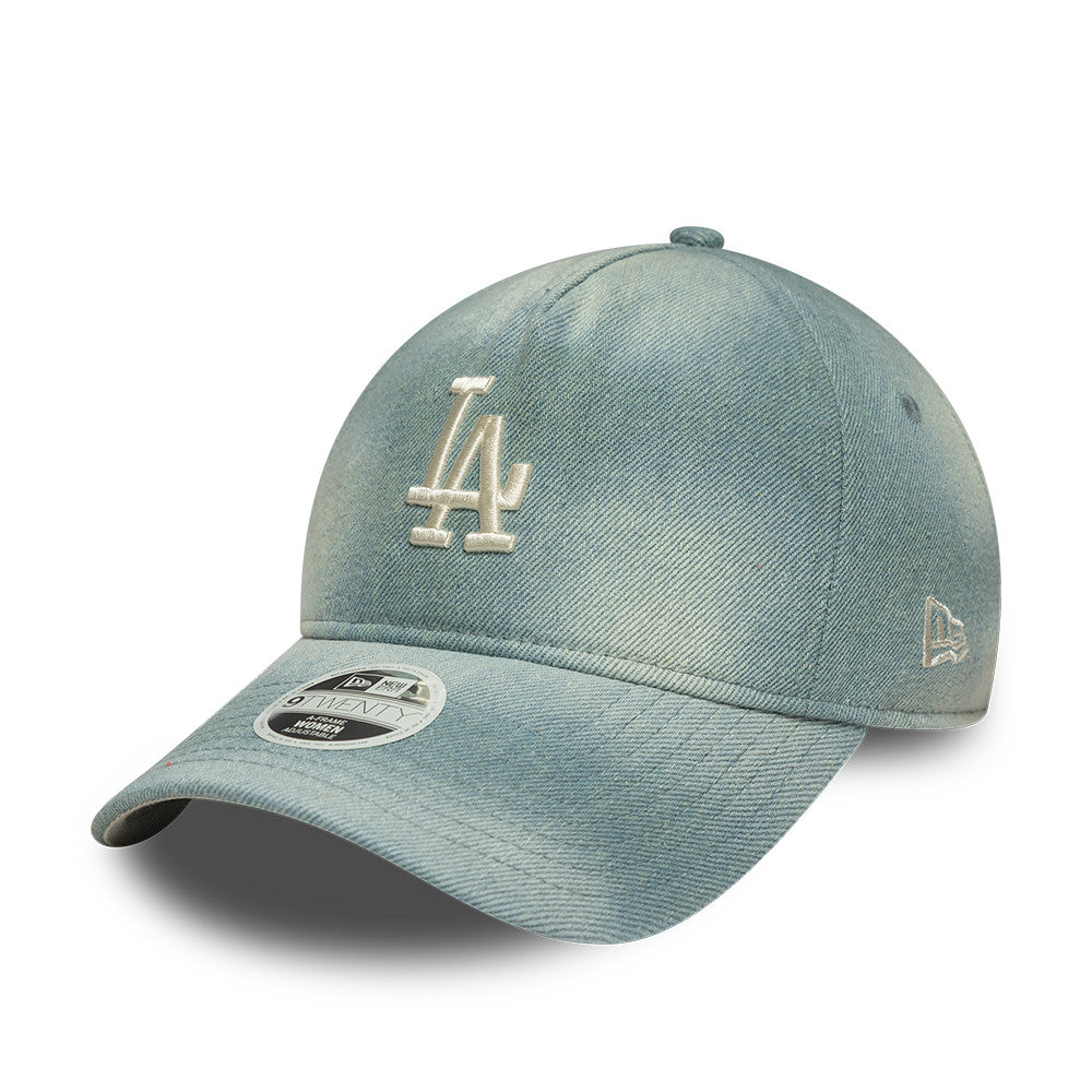 Los Angeles Dodgers MLB Womens Aframe 9Twenty Strapback New Era Denim Official Team Hat Sports Fan Cap Official MLB Team Hat Baseball Fan Cap