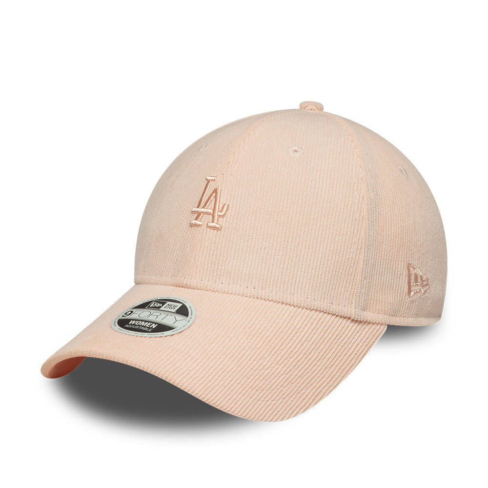 Los Angeles Dodgers MLB Mini Cord 9FORTY Women Strapback New Era Pink Official Team Hat Sports Fan Cap Official MLB Team Hat Baseball Fan Cap