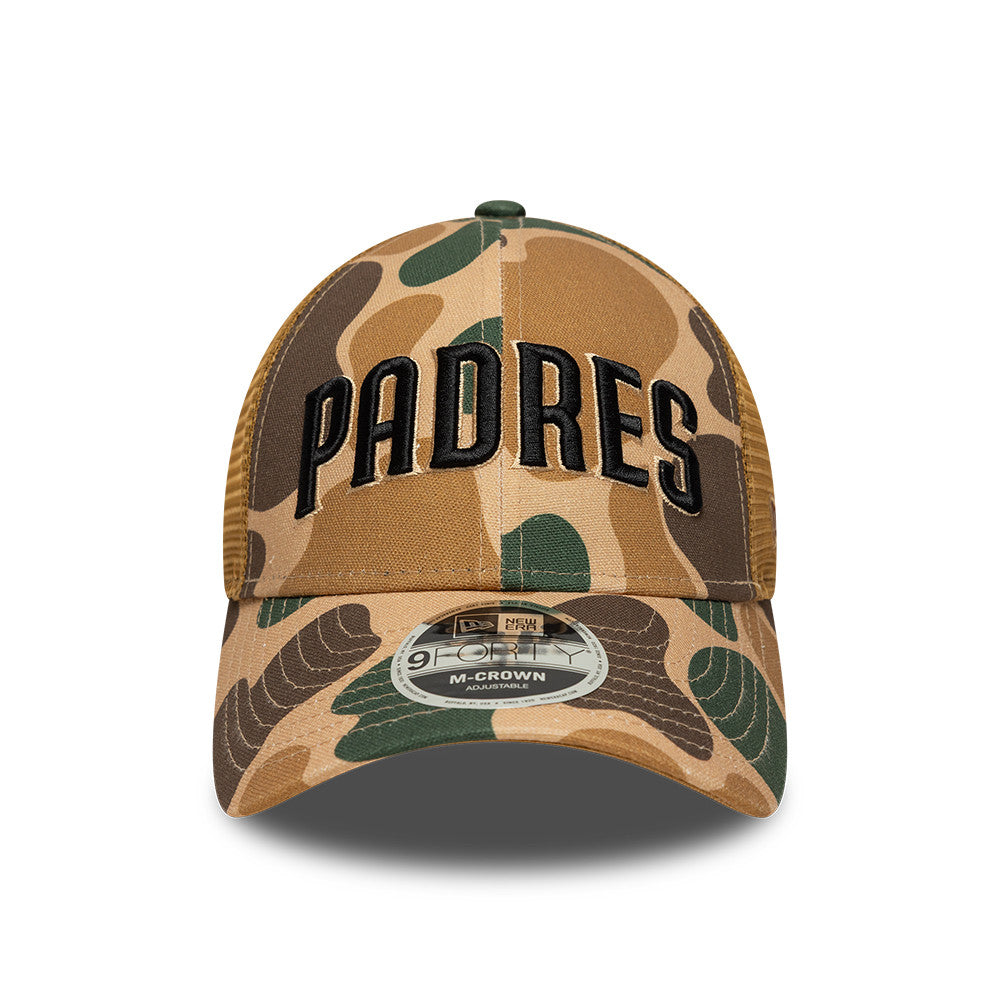 San Diego Padres MLB 9FORTY M-Crown Trucker Snapback New Era Camo Official Team Hat Sports Fan Cap Official MLB Team Hat Baseball Fan Cap