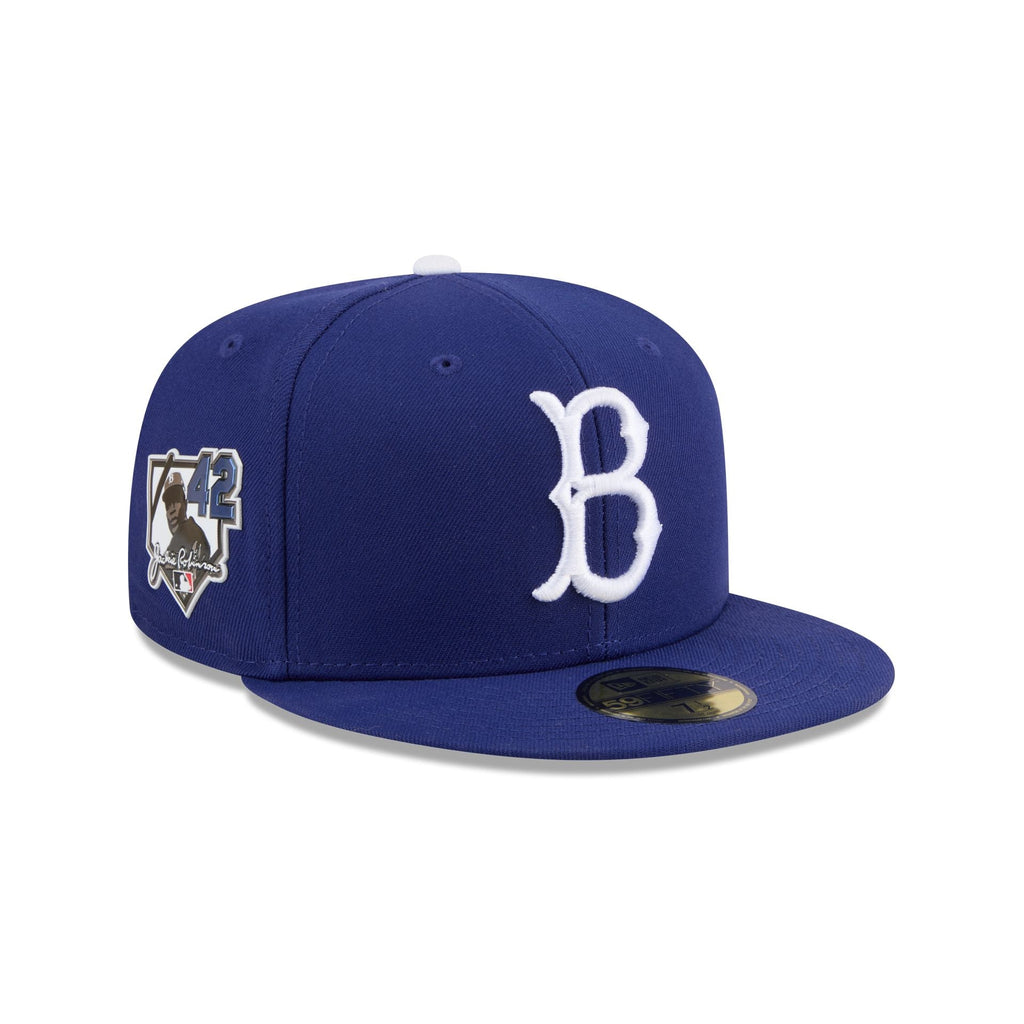 Brooklyn Dodgers Jackie Robinson Day 2026 MLB 59FIFTY New Era Blue Official Team Hat Sports Fan Cap Official MLB Team Hat Baseball Fan Cap