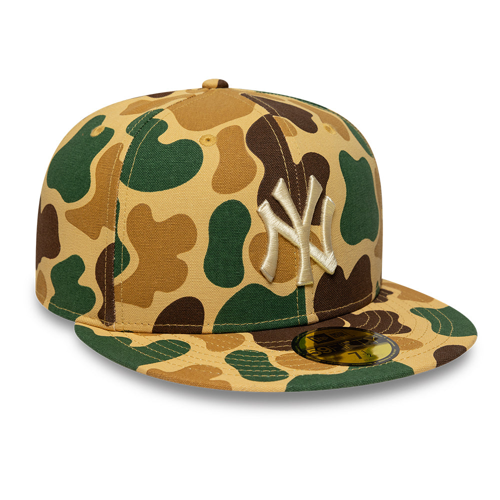 New York Yankees MLB 59FIFTY Fitted New Era Light Camo Official Team Hat Sports Fan Cap Official MLB Team Hat Baseball Fan Cap