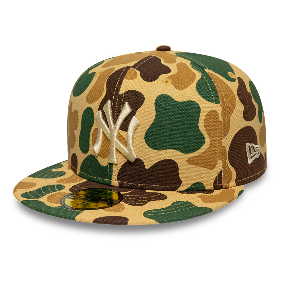 New York Yankees MLB 59FIFTY Fitted New Era Light Camo Official Team Hat Sports Fan Cap Official MLB Team Hat Baseball Fan Cap
