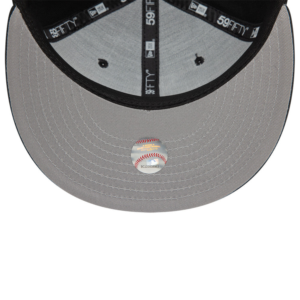 Los Angeles Dodgers MLB Heart Icon 59FIFTY Fitted New Era Black White Official Team Hat Sports Fan Cap Official MLB Team Hat Baseball Fan Cap